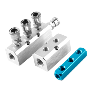 气动分气块分配器分气排气路分流排直通多管路气管接头气排气路