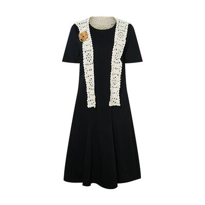 时尚潮流海军领女士短袖连衣裙