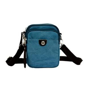 穿皮带腰包水洗帆布多功能大容量竖款手机包男款运动女单肩斜挎