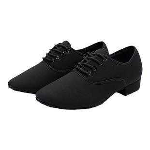 牛津布男士摩登交谊广场舞鞋成人跳舞练功软底狐步舞国标舞蹈鞋