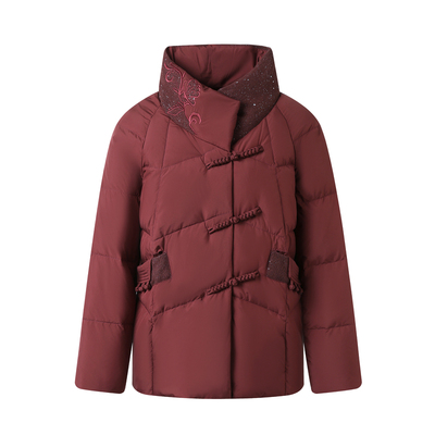 啄木鸟新款高档羽绒服短款外套