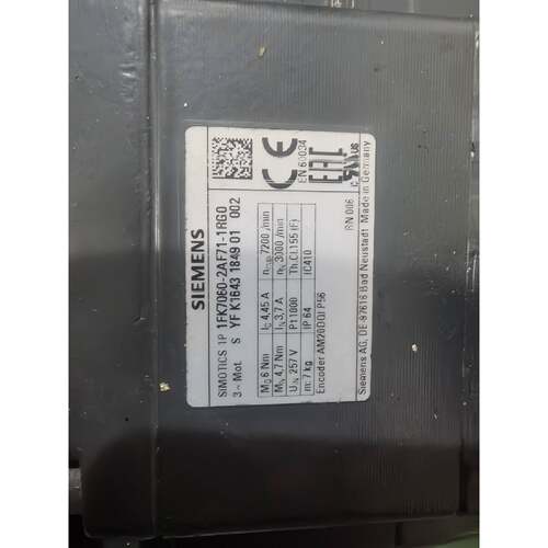 议价西门子电机1FK7060-2AF71-1RG0成色如图，不包