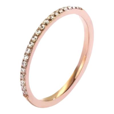 极细戒指时尚小排钻百搭