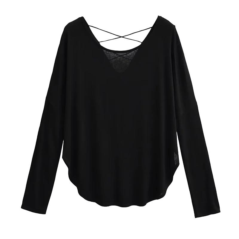 华丽独秀舞蹈服上衣长袖古典舞罩衫爵士舞女形体服现代舞练功服秋