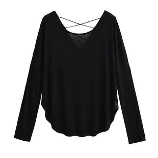 华丽独秀舞蹈服上衣长袖古典舞罩衫爵士舞女形体服现代舞练功服秋