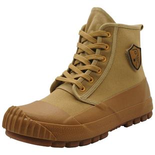 奇悍正牌高帮解放鞋男防刺穿劳保胶鞋一体鞋舌防水工地耐磨劳动鞋