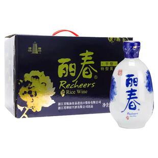 【官方旗舰店】丽春黄酒塔牌干型丽春375ml*6瓶礼盒装立花雕绍兴