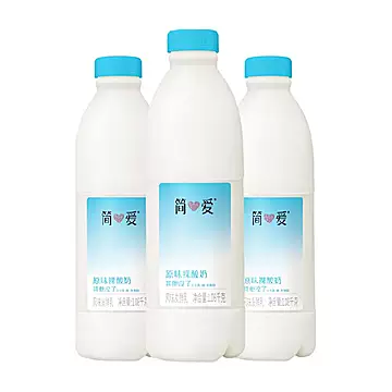 简爱酸奶原味裸酸奶1.08kg*3瓶