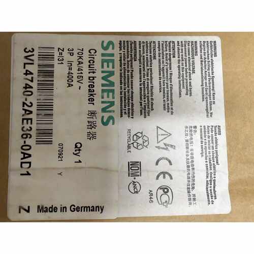 询价下单3VL4740-2AE36-0AD1  断路器 可开发票