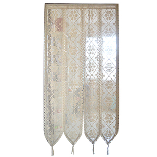 全棉钩织门帘布艺门帘玄关风水帘挂帘厨房帘60宽80包邮90家用定制