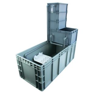 龟箱乌龟缸周转箱沼泽过滤箱水道生态缸内循环净水鱼龟混养饲养盒