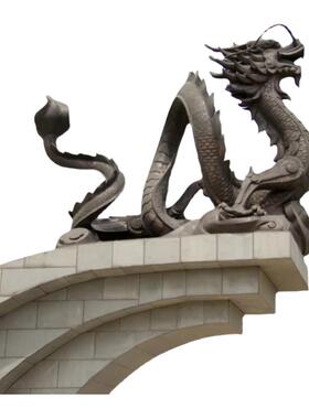大型玻璃钢动物雕塑定制中国龙铸铜雕像户外园林景观风水装饰摆件