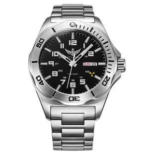 野狼手表男士氚气夜光正品牌水鬼男表礼物防水全自动机械表V1019