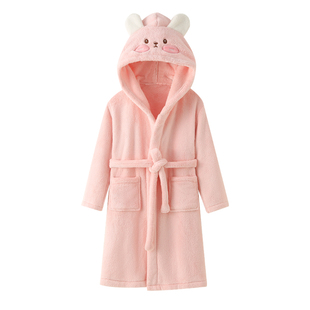 吸水速干儿童浴袍男童浴巾浴袍可穿式女孩浴袍洗完澡穿的青少年