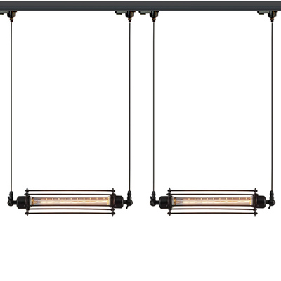 美式复古餐厅二线轨道路轨吊灯具