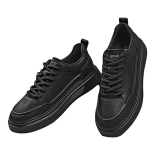 HLA/海澜之家男鞋2026新款百搭时尚经典板鞋厚底增高耐磨休闲鞋