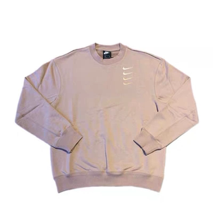 耐克NIKE春秋新款 SWOOSH连勾四钩 卫衣长袖男女运动套头衫DB9408