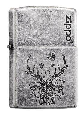 zippo打火机一鹿有你古银定制