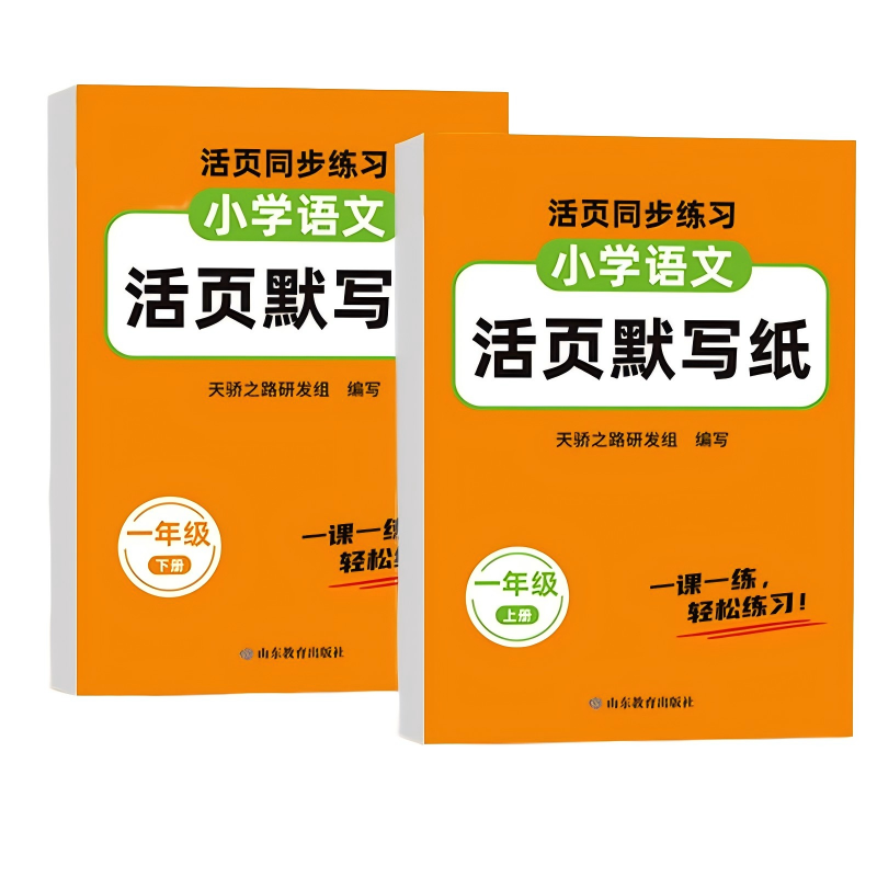 一年级语文默写纸二年级三年级上册下册同步练字帖看拼音写词语天天练练字帖小学生专用人教版生字字帖拼音专项训练练习本每日一练