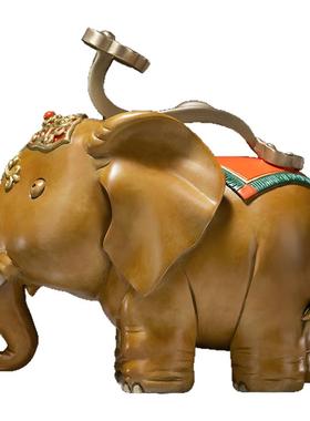 铜师傅乔迁新居礼物铜大象摆件