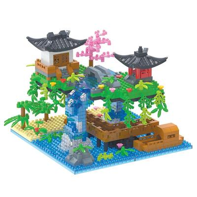 桃花源解压国产积木小颗粒