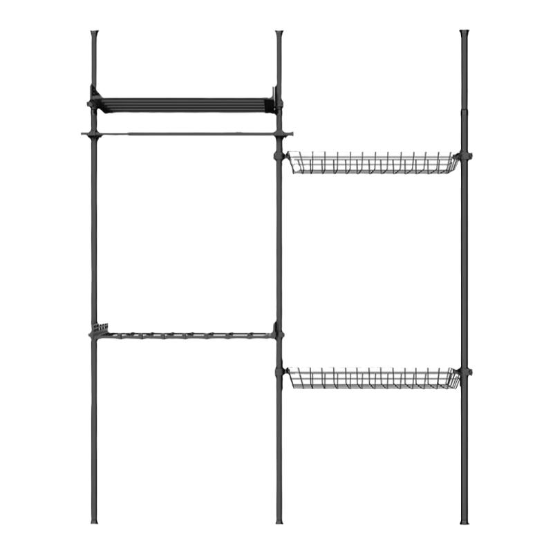 顶天立地衣柜晾衣架置物架置衣架挂衣架落地室内卧室家用伸缩杆