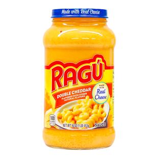 进口RAGU乐鲜双重切达奶酪芝士酱面包炸鸡意面酱汉堡三明治酱453g