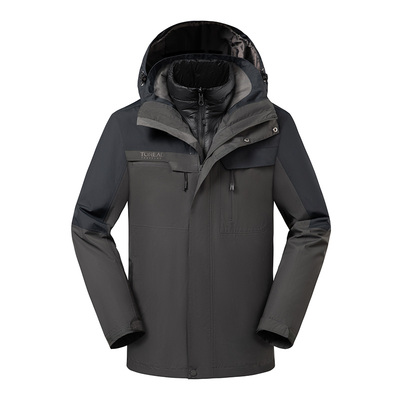 探路者冲锋衣男户外加厚女羽绒