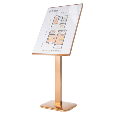 不锈钢落地酒店立牌广告展示架