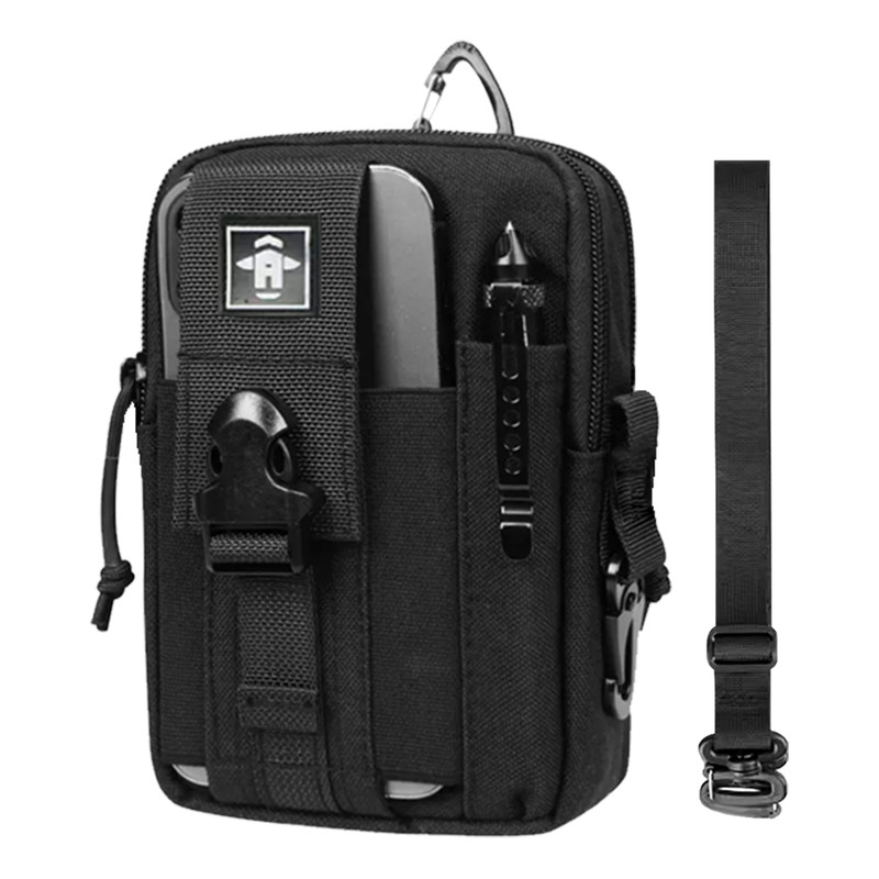 穿皮带腰包男 户外多功能单肩斜跨干活工地防泼水工具包7寸手机包