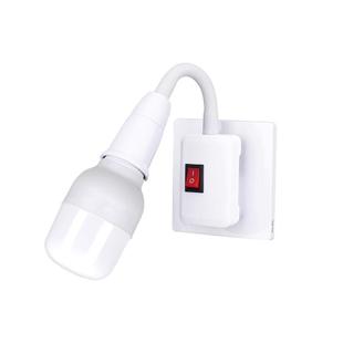 明装E27螺口灯座带插头底座万向节能灯开关灯头插座led螺纹口灯泡