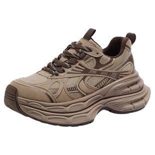 骆驼女鞋【银月】情侣厚底增高舒适老爹鞋 7.5cm/10cm