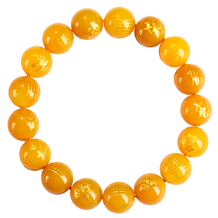 五行缺土补土手串坤为地卦属土天然水晶黄玛瑙麒麟玉石手链护身符