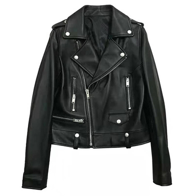 ZA明星同款机车皮衣外套女