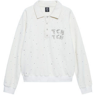 TCH潮牌卫衣烫钻字母手缝钻秋夏新男女翻领上衣T69B116020