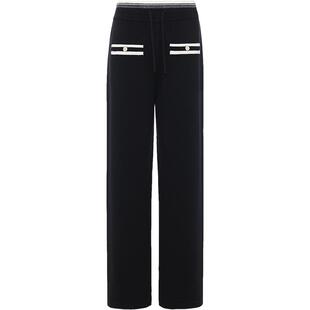 LI-NING1990 迪士尼米奇联名系列女士羊毛直筒休闲长裤 李宁1990