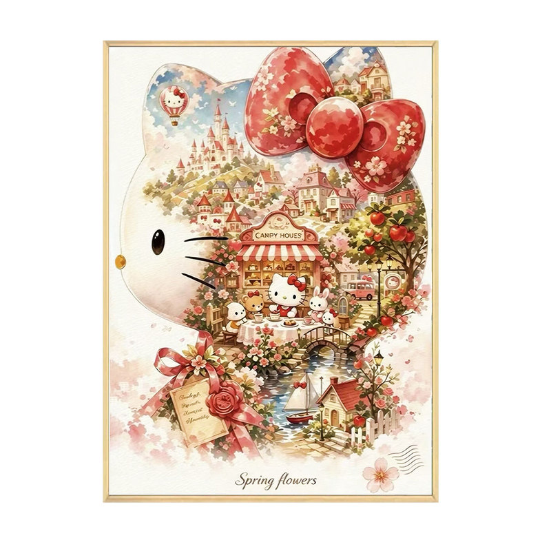 高颜值钻石画2026新款卡通可爱HelloKitty凯蒂猫diy贴钻画十字绣