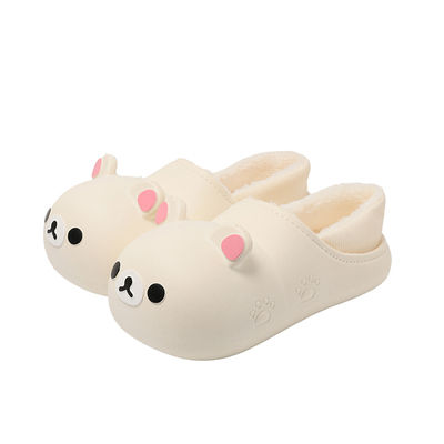 可爱轻松熊洞洞鞋冬季保暖