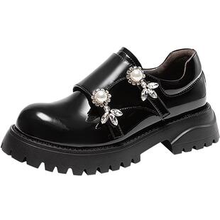 张小婉同款MIO米奥女鞋乐福鞋增高牛津鞋新款英伦学院厚底小皮鞋