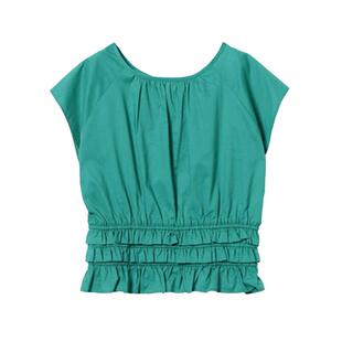 RAY BEAMS 女装夏季新款短袖T恤简约纯色上衣短款收腰小衫