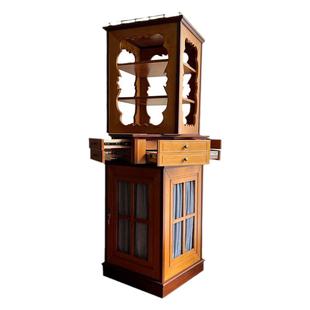 「魔法收藏家」 故我今我复古三层旋转模型柜手办乐高展示餐边柜