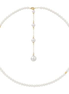 she’s流苏吊坠珍珠项链颈链