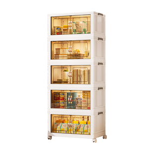 收纳箱家用收纳柜储物柜多层折叠置物柜子客厅零食衣服玩具整理箱