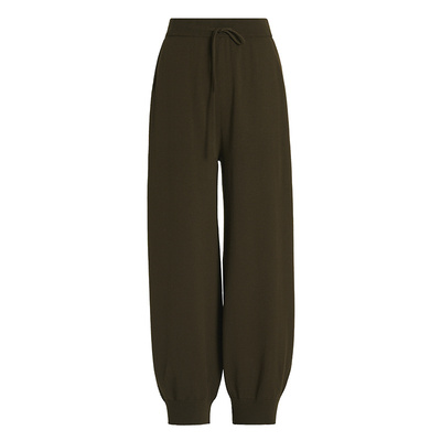 ZHUCHONGYUN2025冬新款东方茧型针织裤收口裤脚简约束脚直筒长裤