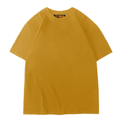 核爆炸重磅纯棉纯色大码短袖T恤