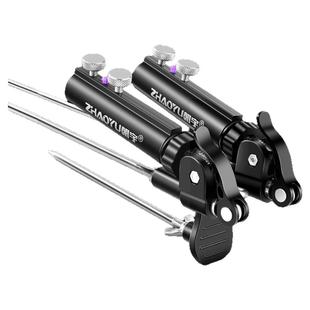 万向调节全金属地插炮台座鱼竿支架座炮台杆架插地架竿器钓鱼用品