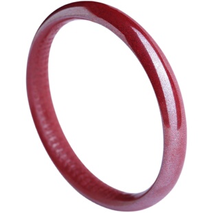 天然原矿朱砂高含量紫金砂手镯女款护身符气质本命年幸运心经手镯