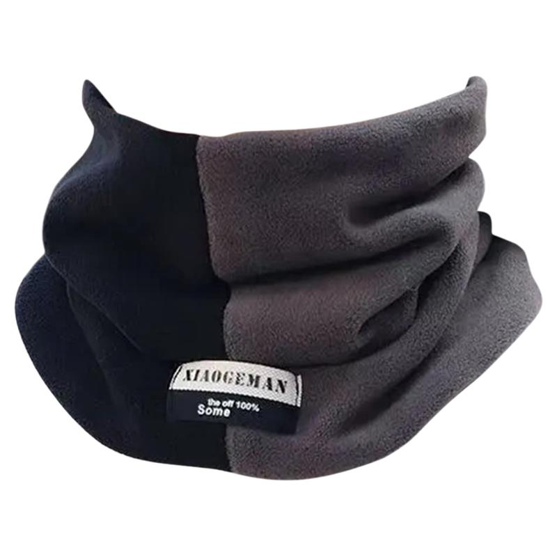 时尚加绒双拼防风围巾男女加厚骑行防寒秋保暖套百搭脖围巾冬季