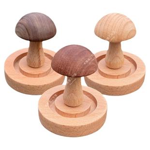 精油香薰实木扩香木制蘑菇摆件香水挥发木香水散发器扩香木摆件