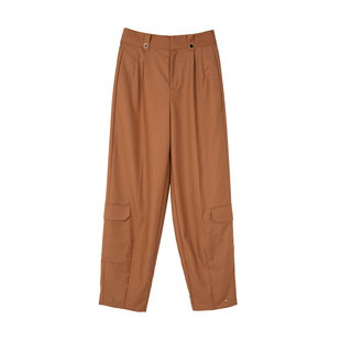 三所vintage  经典抗皱面料 Cigarette trousers 复古双褶西裤